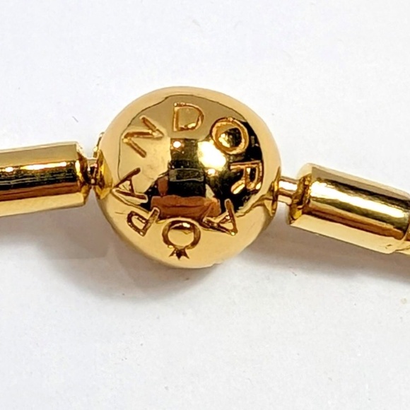 Pandora Moments Snake Chain Bracelet Gold Plated (7.9in) - Picture 2 of 5